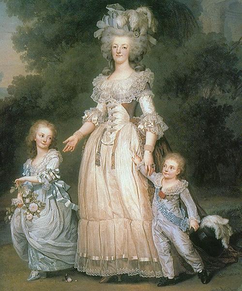  Marie Antoinette with her children